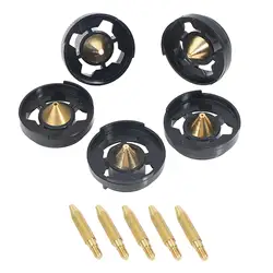5 Pieces Paint Sprayer Nozzles 1.0 1.5 1.8 2.0 2.5mm Painting Nozzles Replace Parts for Walls Door Chairs Furniture Fence