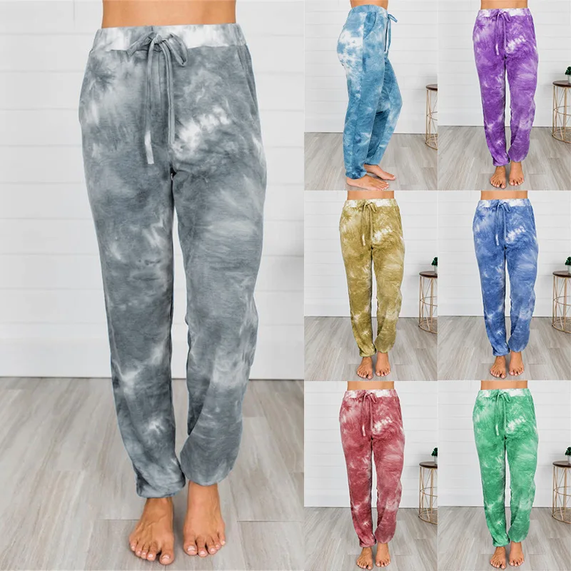 

Summer New Women's Tie-dye Print Petite Bloomers Casual Pants Women Lady Fashion All-match Sports Trousers & Pants