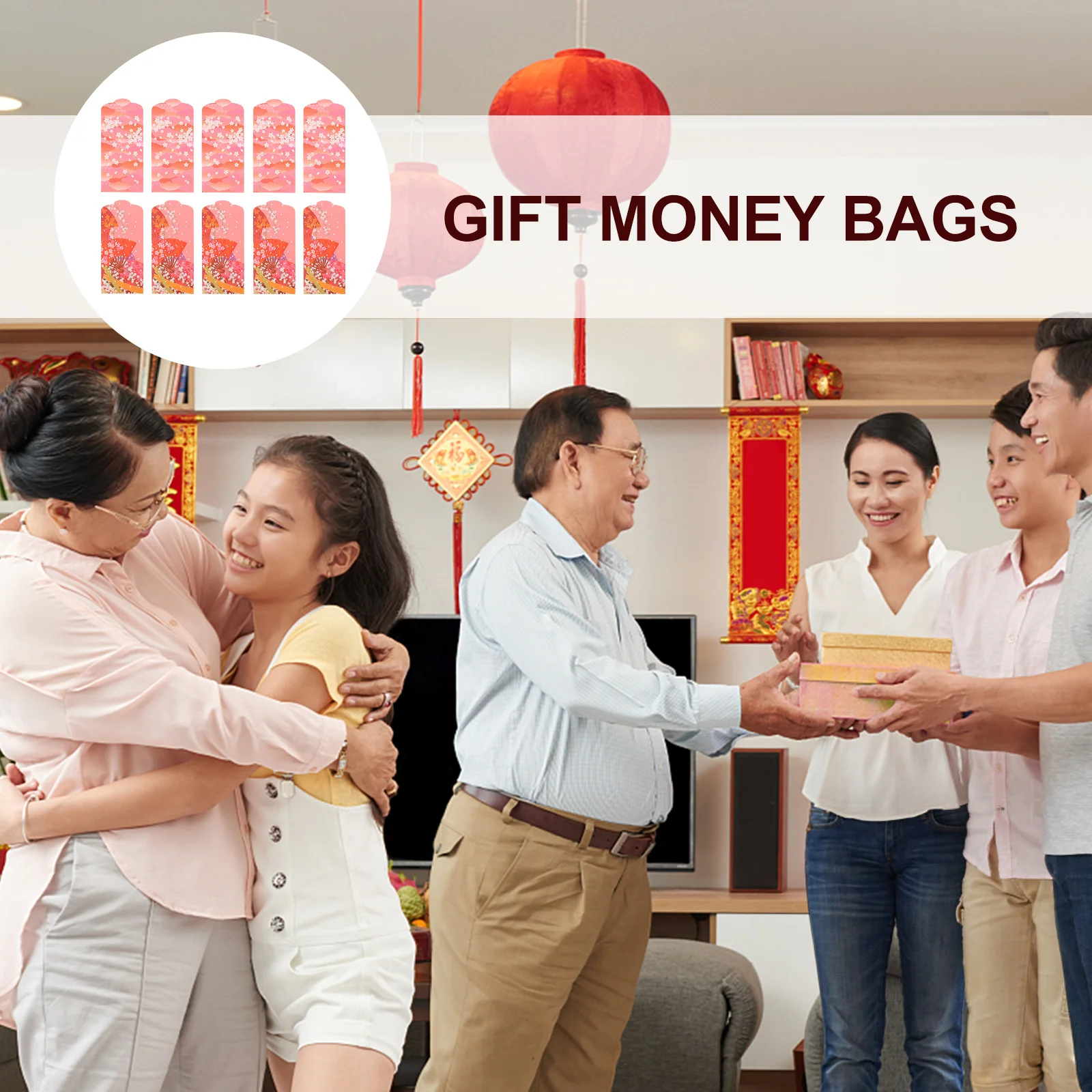 

20Pcs Red Envelope Bags Nice Color Blessing Meaning Happy Mood Secure Cash Jewelry Holder New Year Red Pockets Decor