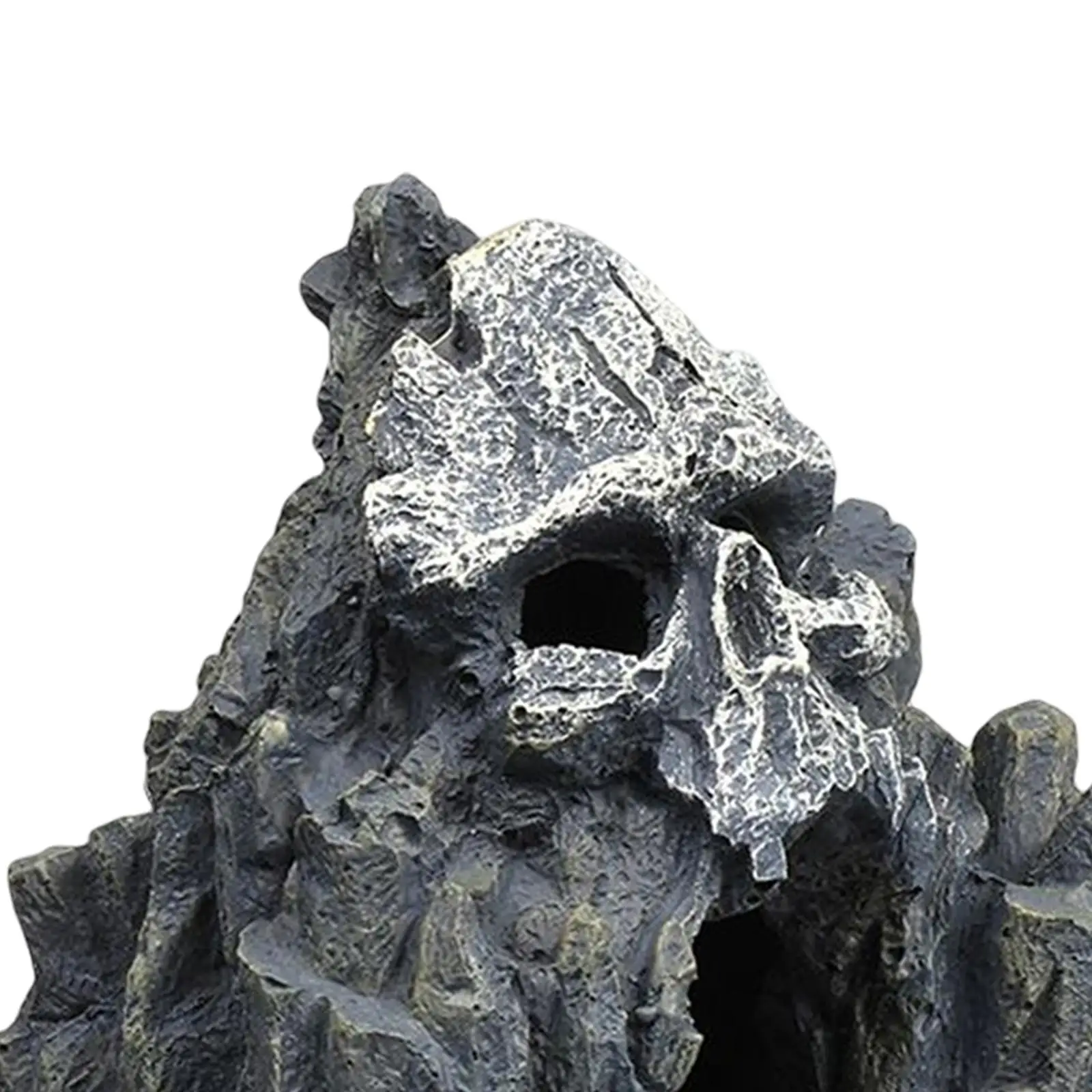 Aquarium Decor Resin Skull Cave Reptile Shelter Fish Hiding Nest for Complete Tank or Turtle Habitat