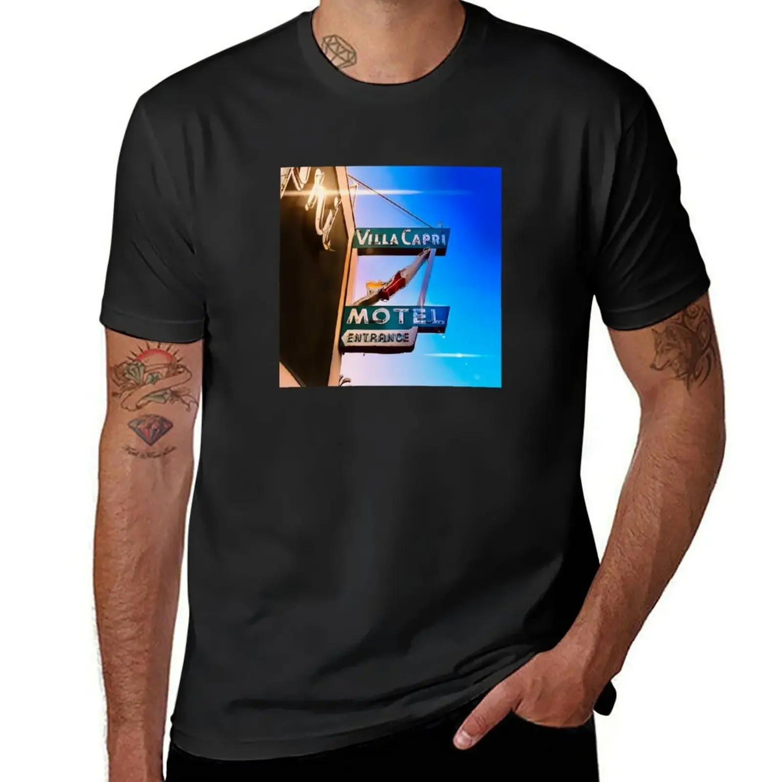 Motel Villa Capri T-Shirt customs design your own plus size tops outfits for men