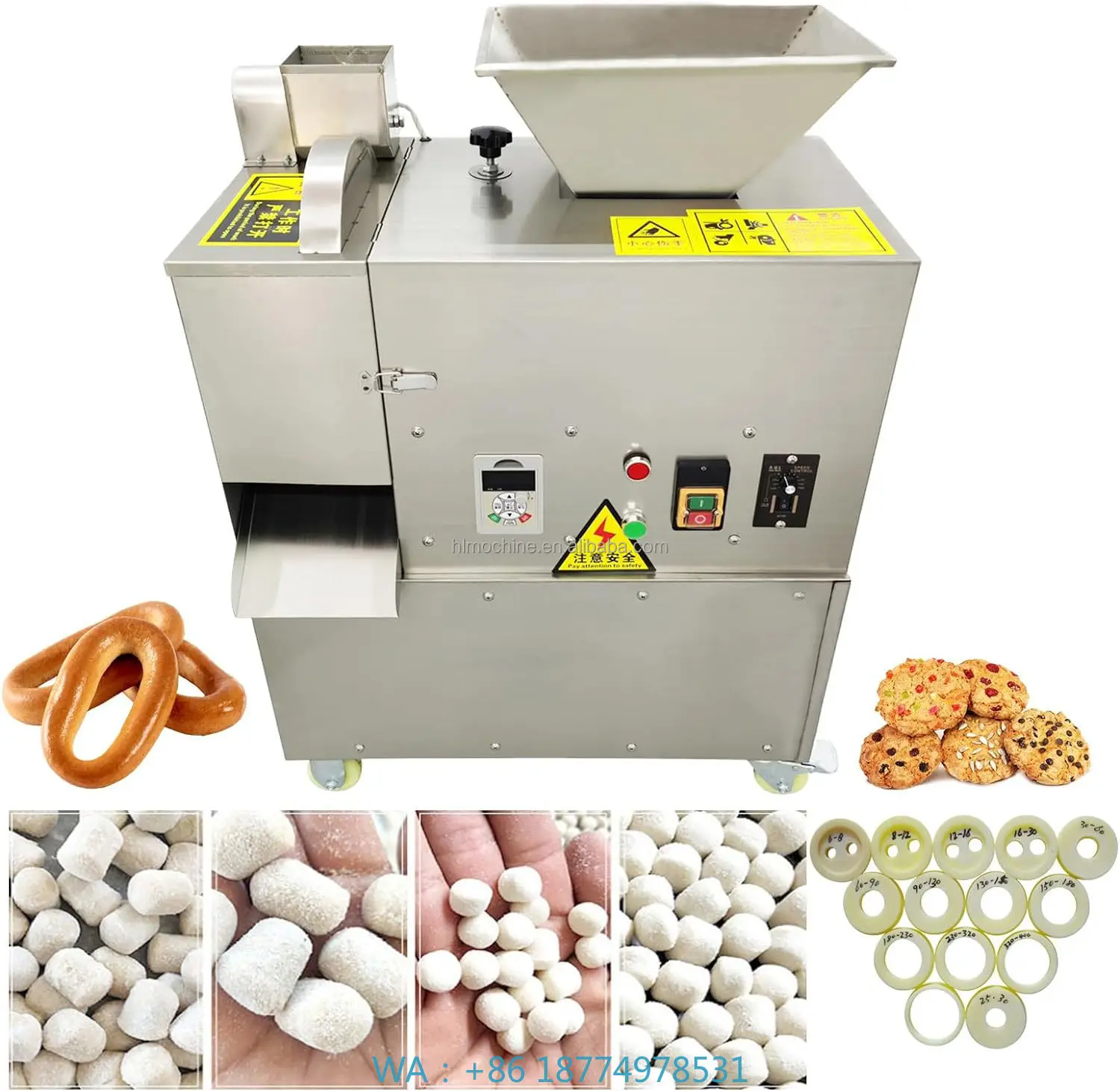 آلة تقسيم العجين مقسم العجين مستدير عالي الكفاءة قاطع العجائن صنع كرة البيتزا