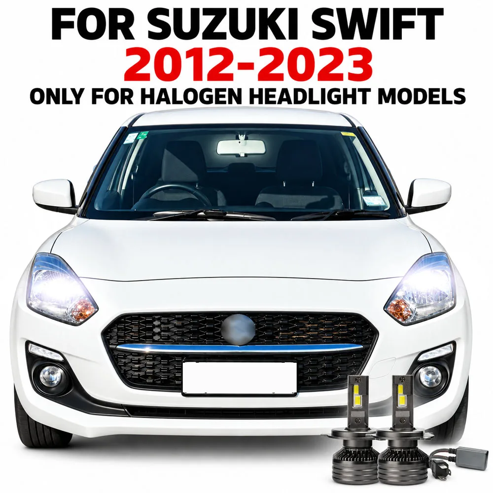 LED Headlight Bulbs For Suzuki Swift 2012 2013 2014 2015 2016 2017 2018 2019 2020 2021 2022 2023 Halogen Headlamp Upgrade Kit