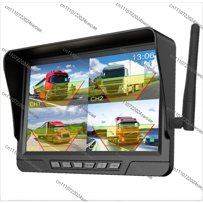 For 7 Inch Wireless Recorder Four Channel AHD High Definition Infrared Night Vision Free Wiring Strong Signal Stability