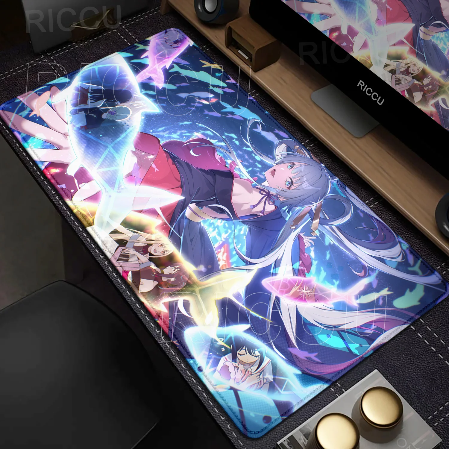 New Anime Cosmic Princess Kaguya Mouse Pad Kawaii Girl PC Gaming Mechanical Keyboard Desk Mat Rubber Non-Slip Overlock Tablemat