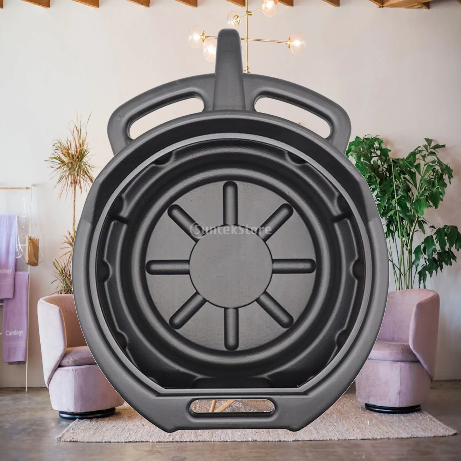 10L 15L Oil Drain Container Can Portable Easy to Use Oil catches Can Breather Tank Bottle Fluted Collect Pan for Vehicle Boat