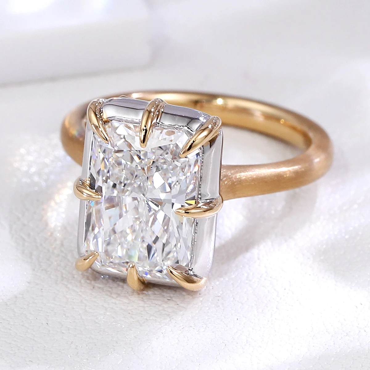 بروفانس مويسانيتي مشع قطع خواتم الذكرى للنساء D اللون VVS1 4.5 CT خواتم الخطبة للزوجة مع GRA خاتم مخصص