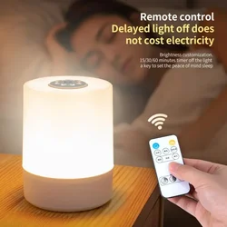 Led Night Lighting Lamp Remote Control USB Rechargeable Wireless Night Light For Bedside Warm Lamp Decoration Desk Night Lamp