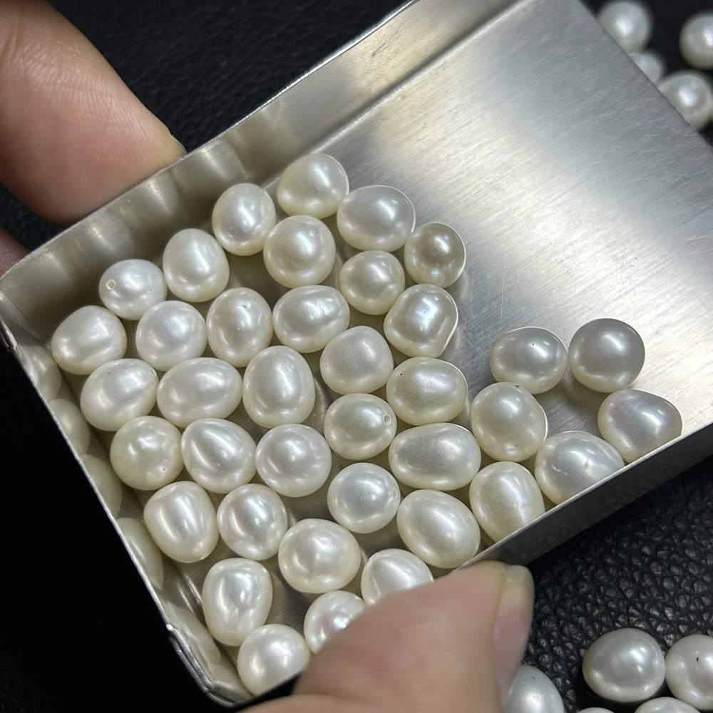 Meisidian 4-12mm Half Hole Wholesale Potato Freshwater Pearls Rice Shape Pearl