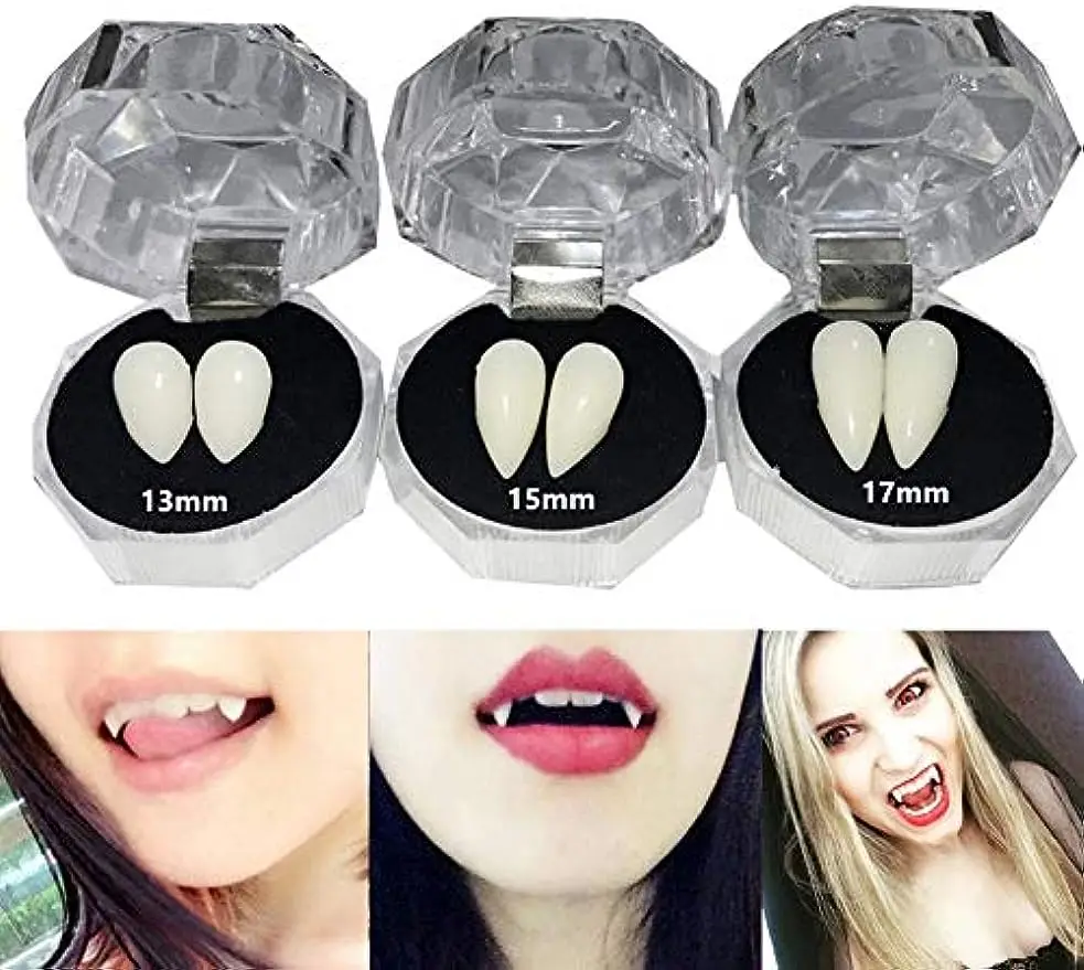 Halloween Vampire Teeth Fangs Dentures Cosplay Props Halloween Props Party Favors Fake Vampire Teeth Party Favors