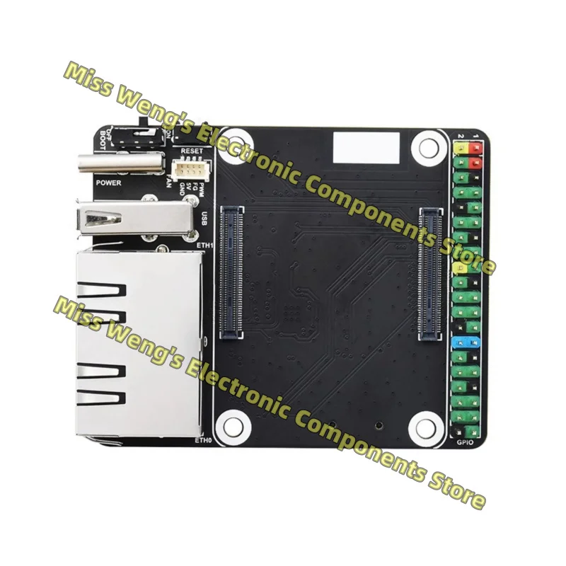 CM4 Dual Gigabit Ethernet Papan Ekspansi Onboard Micro SD/Antarmuka Kipas Cangkang Logam CM4-DUAL-ETH-MINI DUAL-ETH-MINI-BOX
