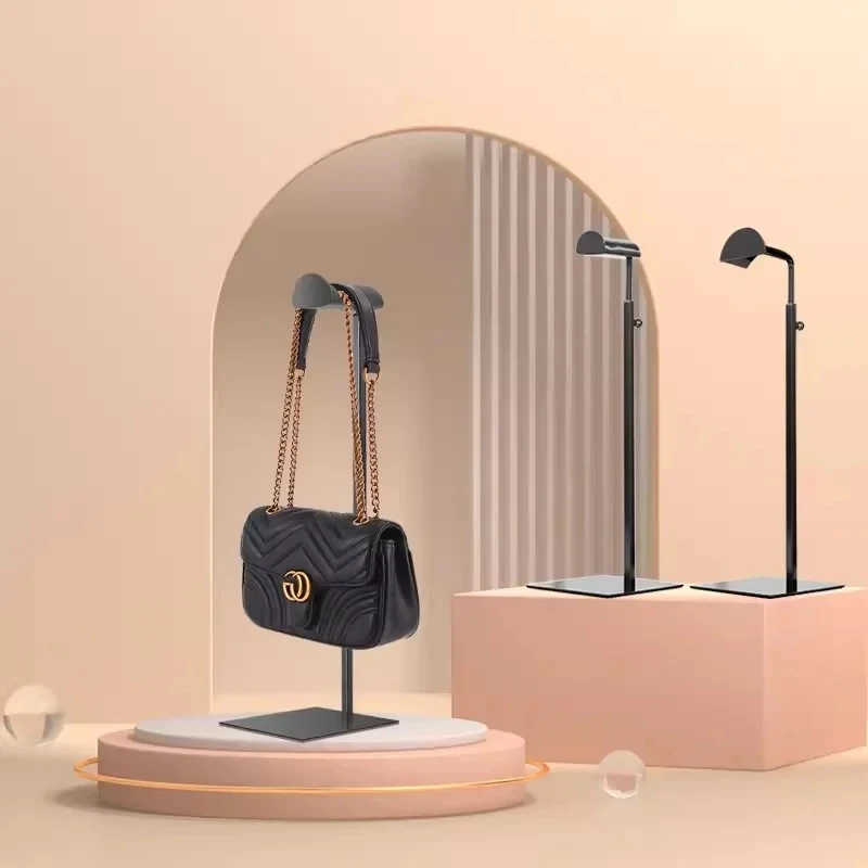 custom.Boutique Steel Adjustable Handbag Display Stand March Quick Handbag Hook Display Sale