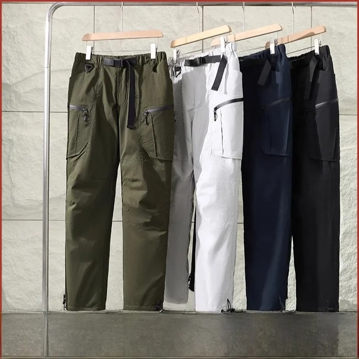 

Trendy Men's down Pants Goose down Filled Outerwear Anti-Cold Hot Reflection Youth Faion Long Pants Casual Color