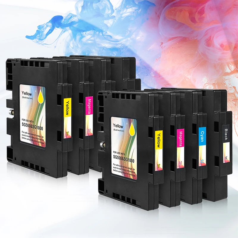 2 Sets 8pcs SG500 SG1000 Sublimation Ink Cartridge for Sawgrass Virtuoso SG500 SG1000 Printers No Series Number Upgraded Chip