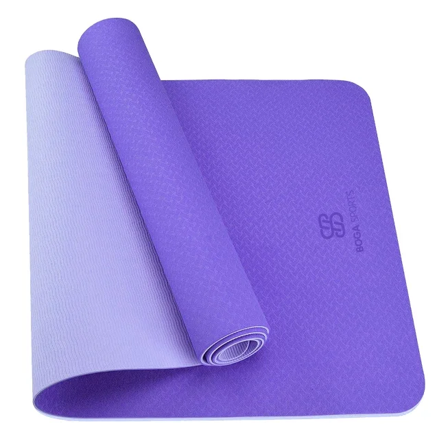 Custom Large Double-Color TPE Yoga Mat Low Price 10mm Thick Yoga Mat with OEM Logo Printed Pattern TPE 6mm Machine