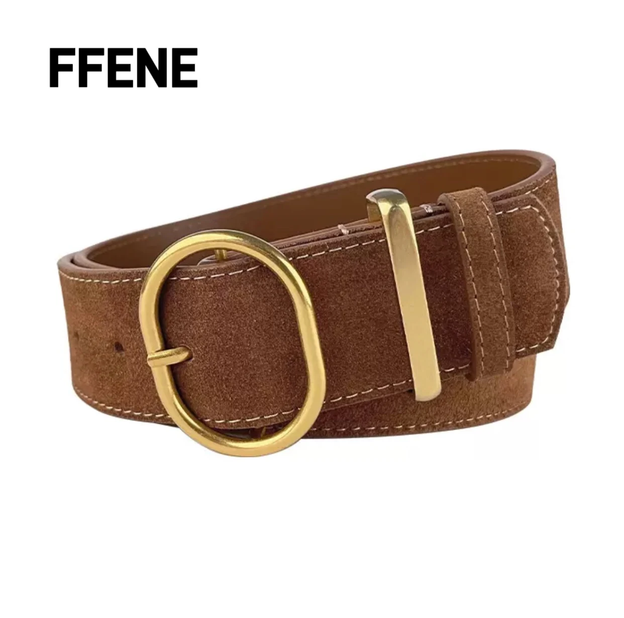 

Velvety matte, wide-width, luxurious genuine leather belt, versatile accessory, women's waist cincher.