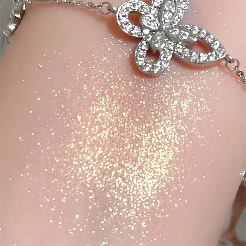 Surligneur de purée de pommes de terre et de spuds de couleur unique, éclaircissant sous le dessus, fard à paupières à paillettes nacrées blanches pures