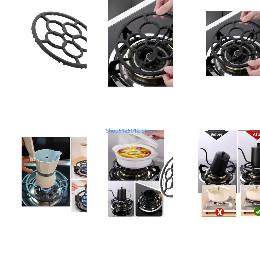 G8TC Pans Holder 18.2cm Cooktop Stand Pots Stand Suitable for Kitchen Gas Hob
