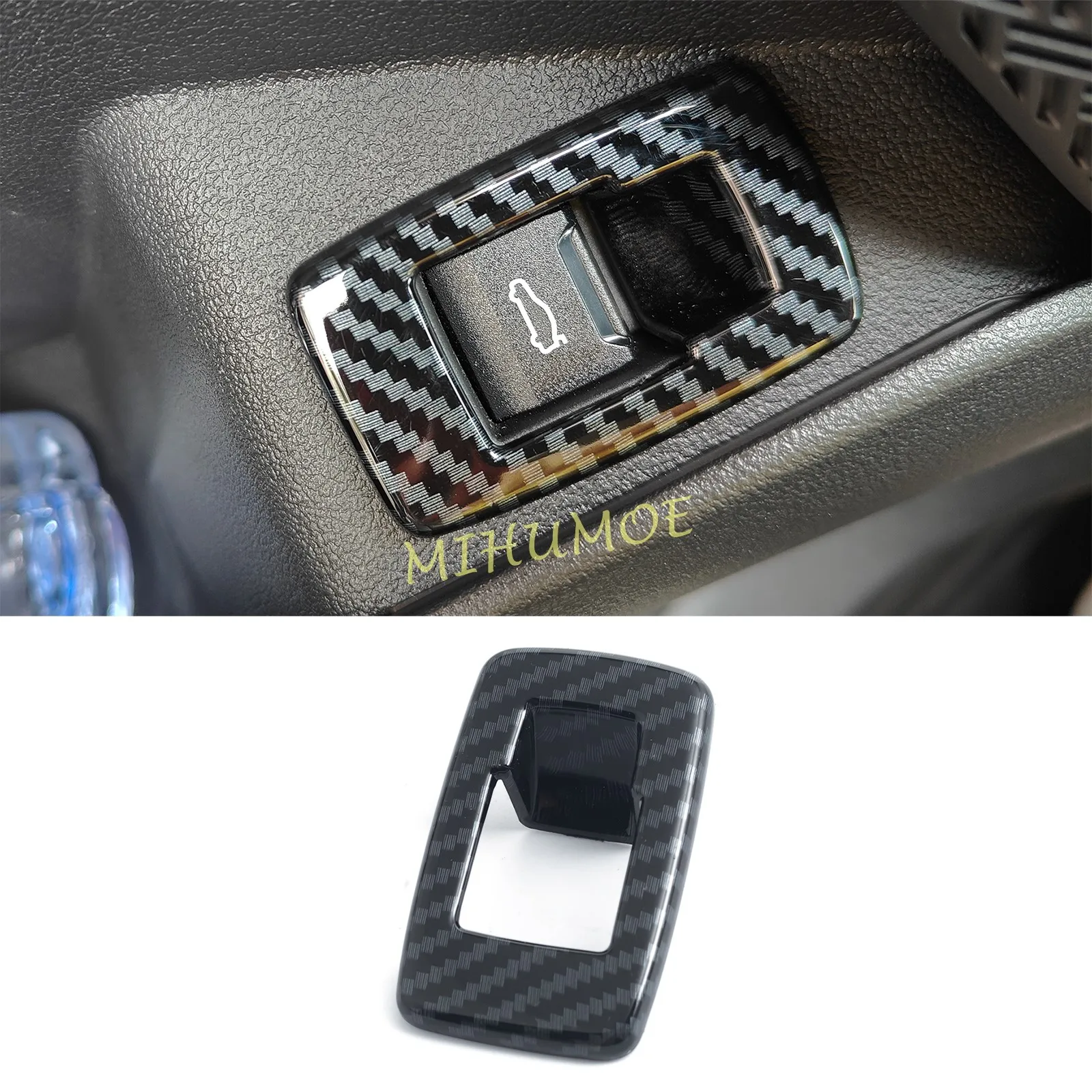 

Черная внутренняя кнопка переключения багажника из углеродного волокна, накладка на рамку для BMW X1 iX1 U11 X2 iX2 U10 2024 2025, аксессуары