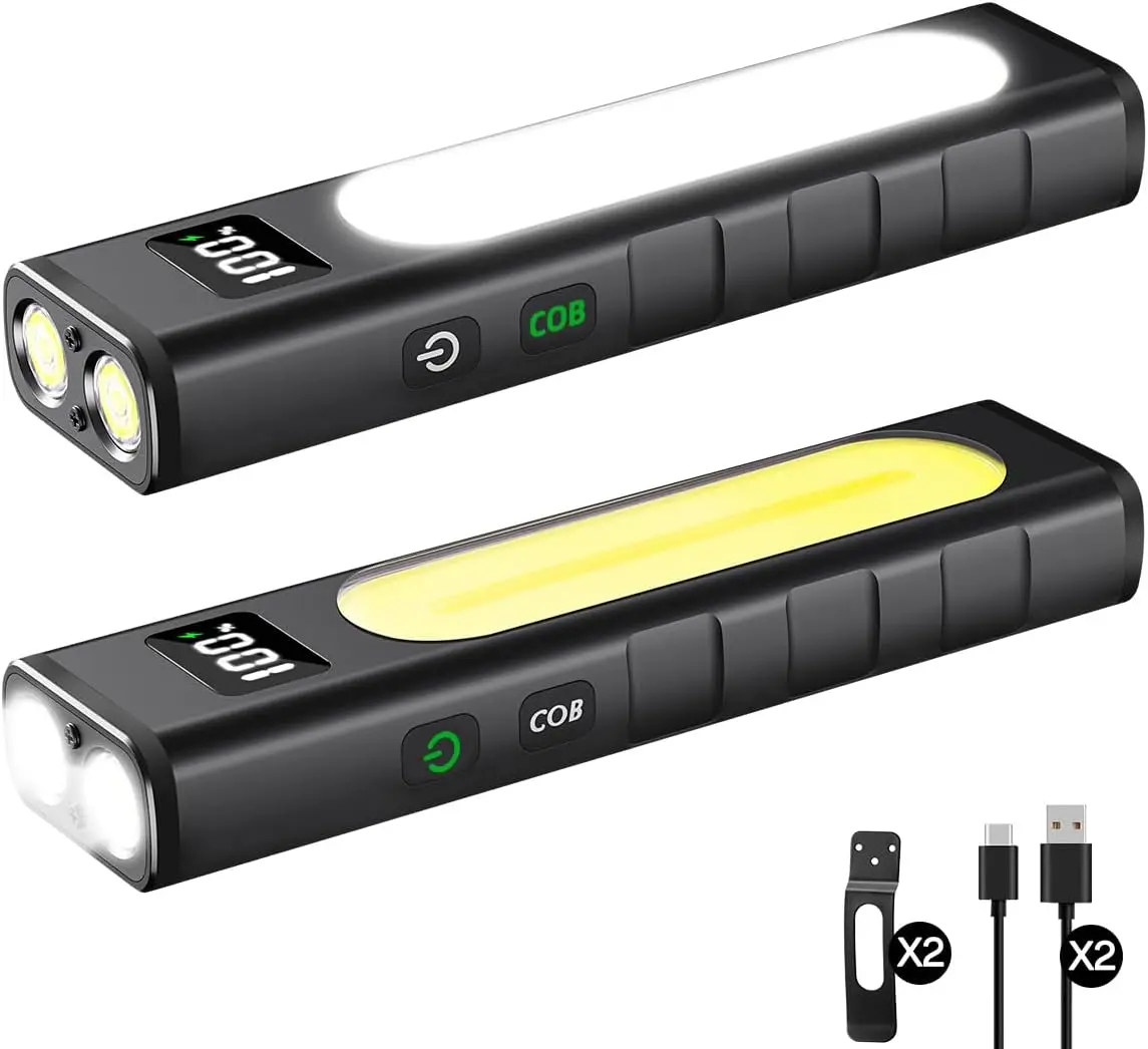 

Перезаряжаемый фонарик с высоким люменом 1800, магнитный карманный фонарь EDC, супер яркий светодиодный фонарик для домашнего и тактического использования