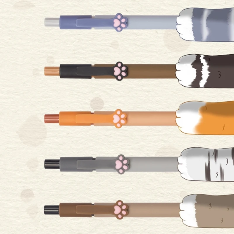 5 قطع أقلام حبر سائلة أقلام حبر جاف سريعة 0.5 ملم أقلام جل قابلة للسحب