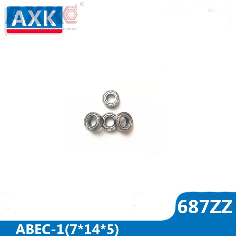 

AXK 687ZZ Bearing ABEC-1 10PCS 7x14x5 MM Miniature 687Z Ball Bearings 618/7ZZ