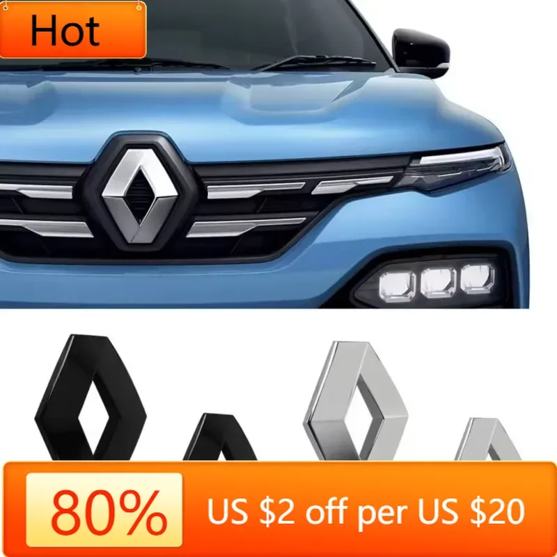 

Interior Stickers Car Front Grille Emblem Rear trunk Logo Badge Sticker Accessories For Renault Megane 2 3 4 Twingo Clio Talisma
