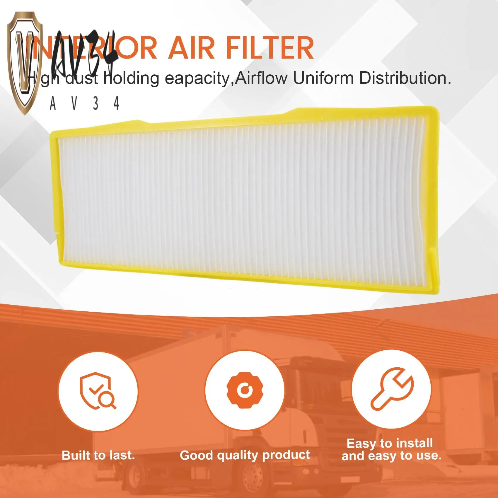 

AV34-10Pcs A/C Filter For Scania Trucks SCE 1913500 Interior Air Filter