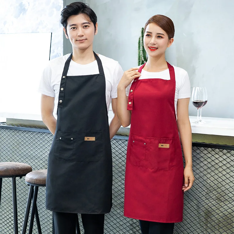 C782 Hanging Neck Apron Kitchen Home Cooking Work Clothes Apron Coffee Shop Apron Canvas Kitchen Aprons Work Clothes