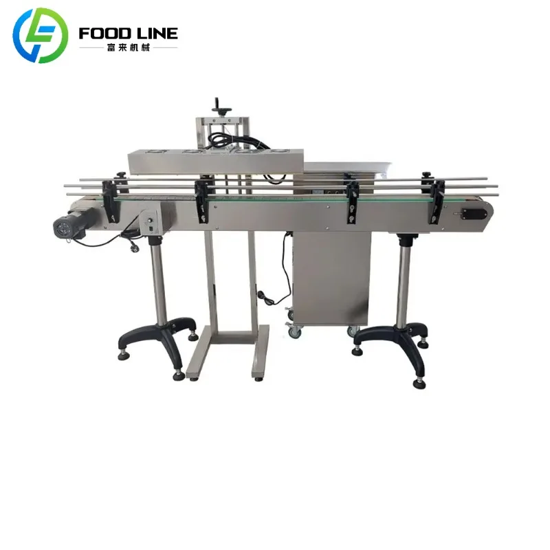 High Speed Induction Sealing Machine Automatic Aluminum Foil Cap Sealer with Conveyor System for Production Line
