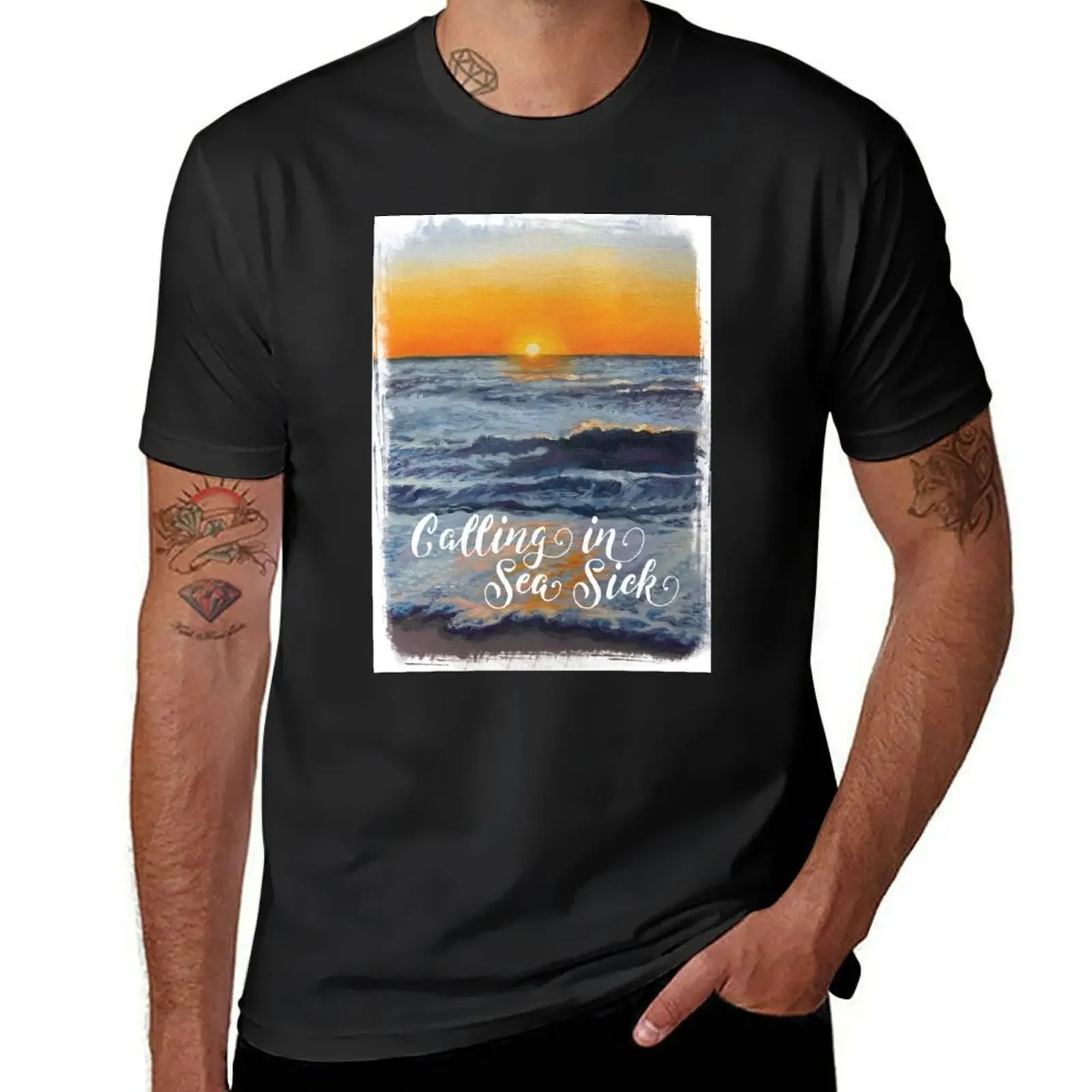 

Calling in Sea Sick T-Shirt quick-drying sports fans mens big and tall t shirts