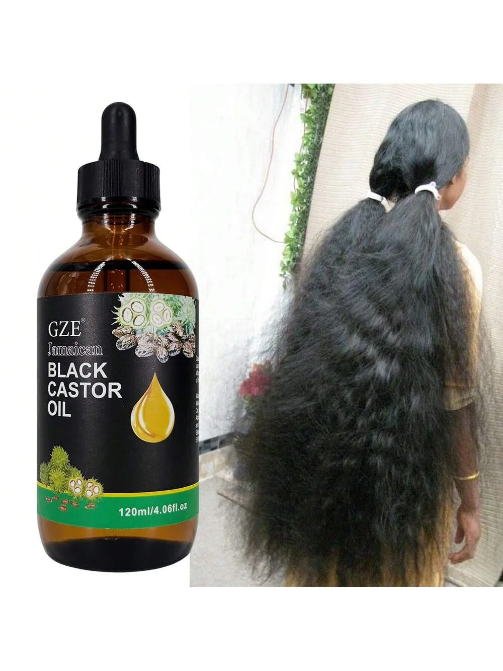 GZE Jamaican Black Castor Oil - Cold Pressed Hair Moisturizing for Hair, Lash & Eyelash Strength, Shine & Scalp Care view 5