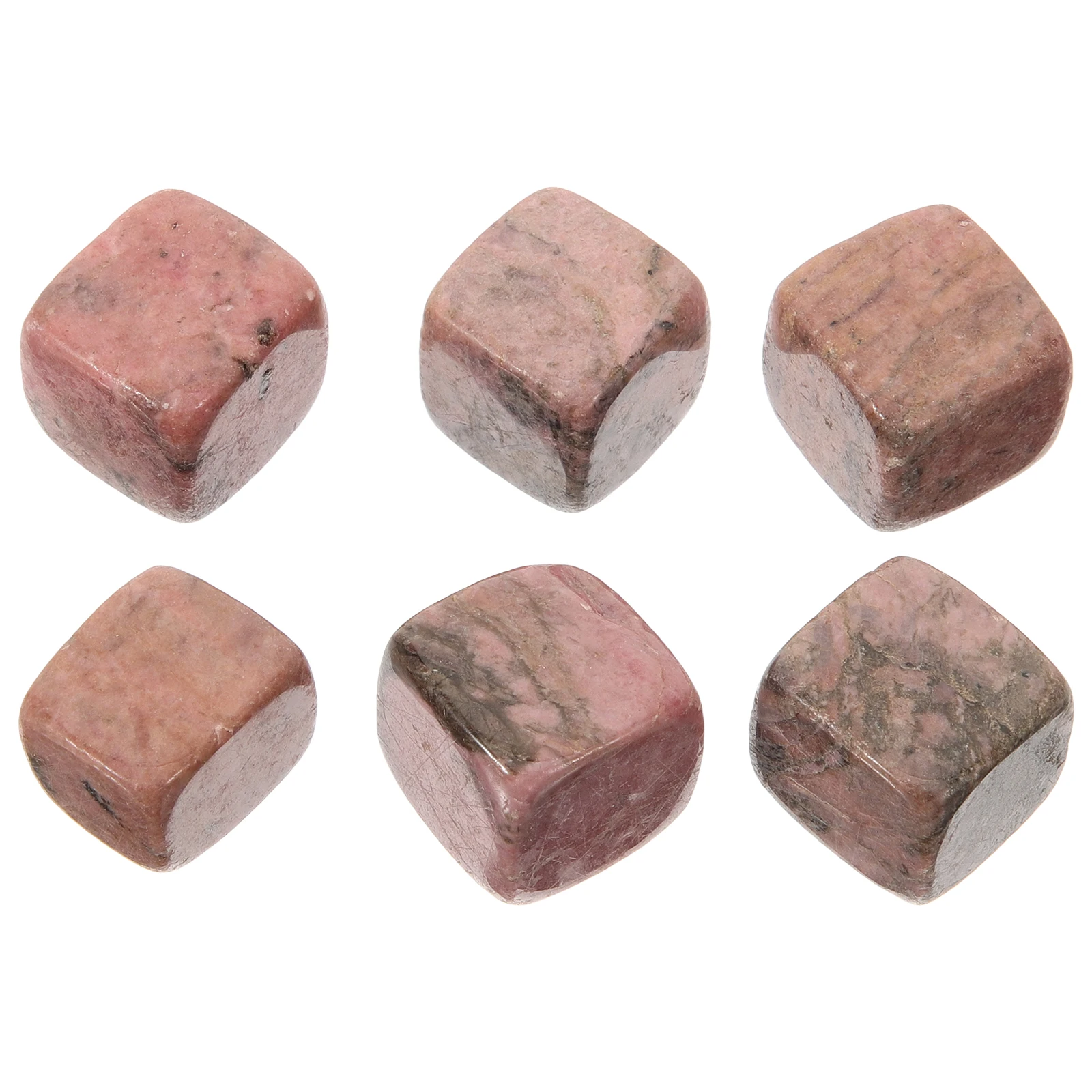

6 pcs Whiskey Stone Ice Cubes 08inch Crystal Drink Coolers Reusable Washable Gift Set Stones for Beverages