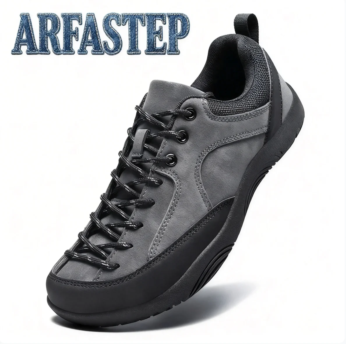 

ARFASTEP Новые мужские кроссовки с широким носком, повседневные, с мягкой подошвой, дышащие, сетчатые, удобные, для ходьбы, эффект босых ног