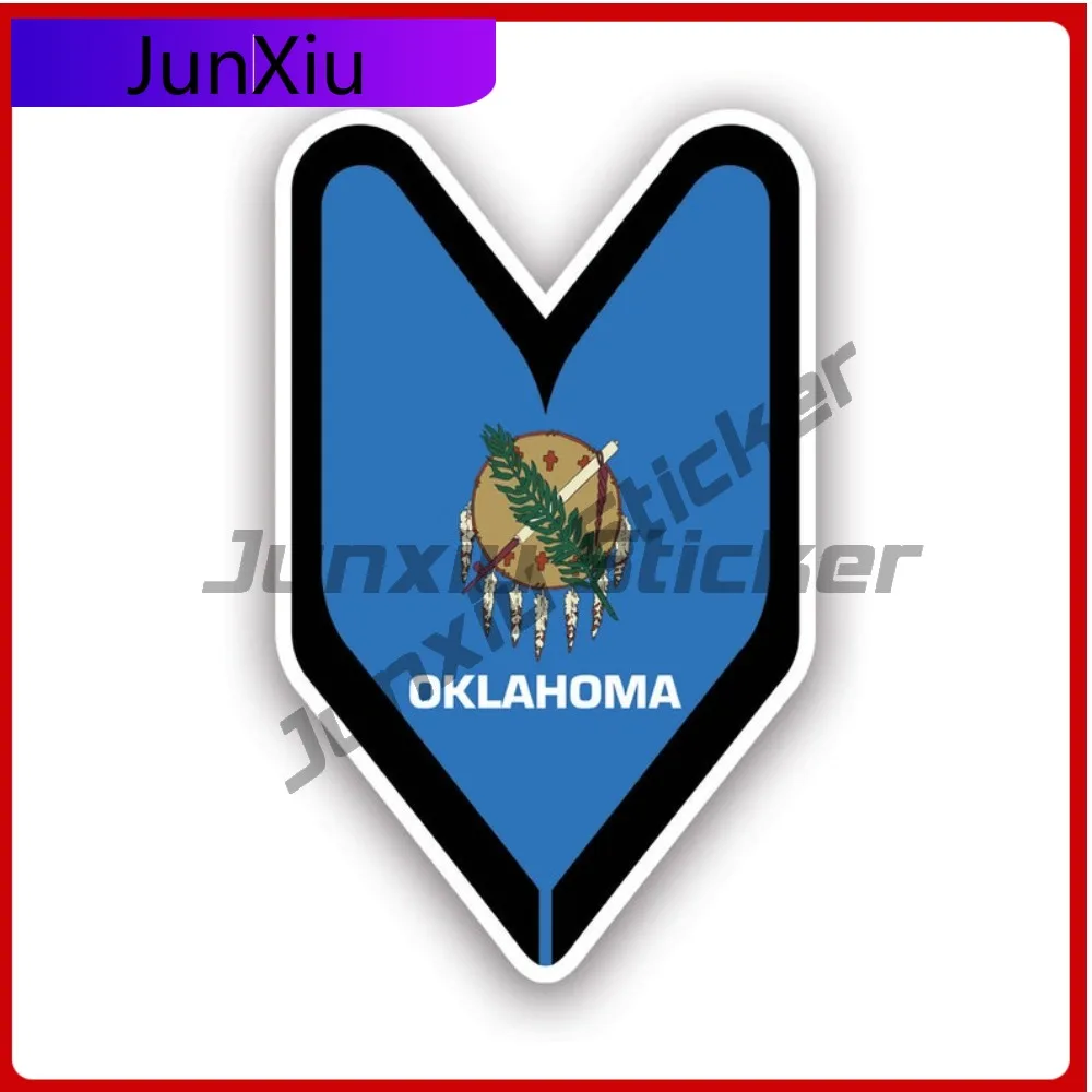 

Oklahoma Driver Badge Waterproof Weather Resistant Anime Style For Bumper Truck Motorcycle Self Adhesive No Residue Decor