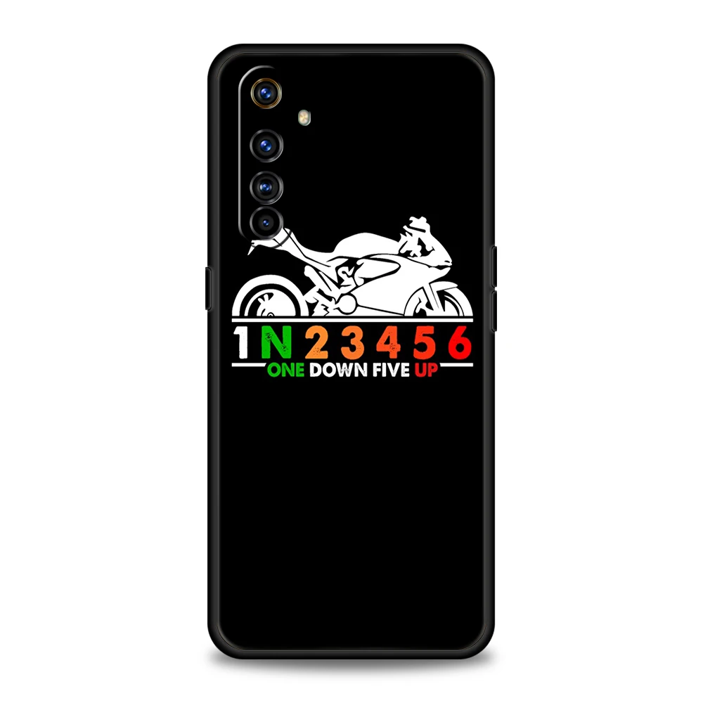 1N23456 Motorcycle Phone Case for Realme 8 9 Pro Plus 8i 9i 6 7 GT2 C21 C25 C3 C11 11 Pro 5G Plus Shockproof Silicone Shell Bags