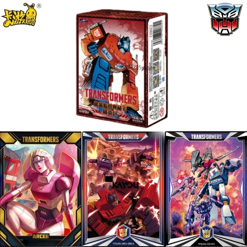 Tarjeta de Transformers genuina KAYOU, tarjeta de colección crítica de energía, juego de dibujos animados de animación, tarjeta de colección, juguete periférico para niños