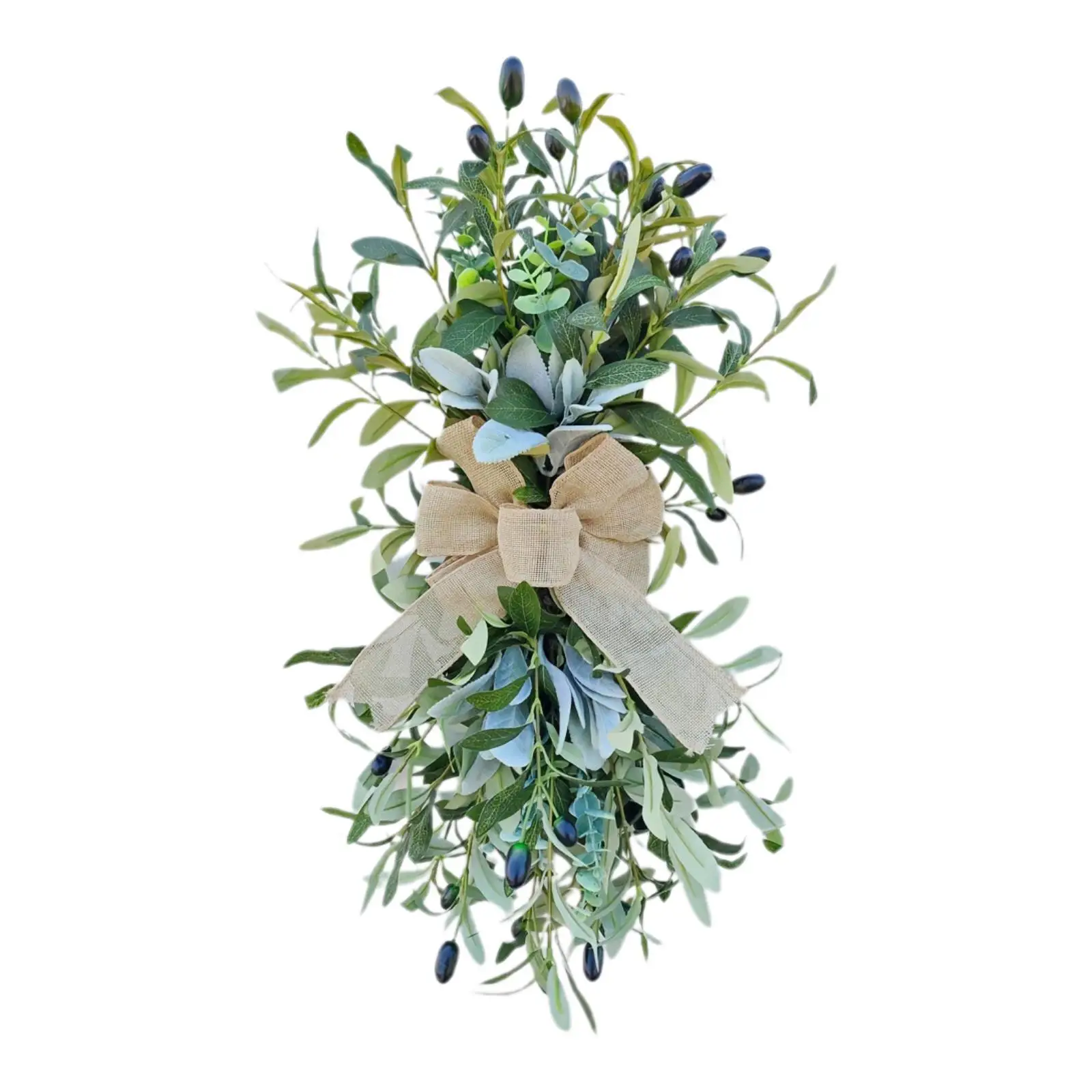 Escalera botín decoración de pared ventana interior exterior telón de fondo Prop corona verde para decoración de aniversario Festival boda jardín