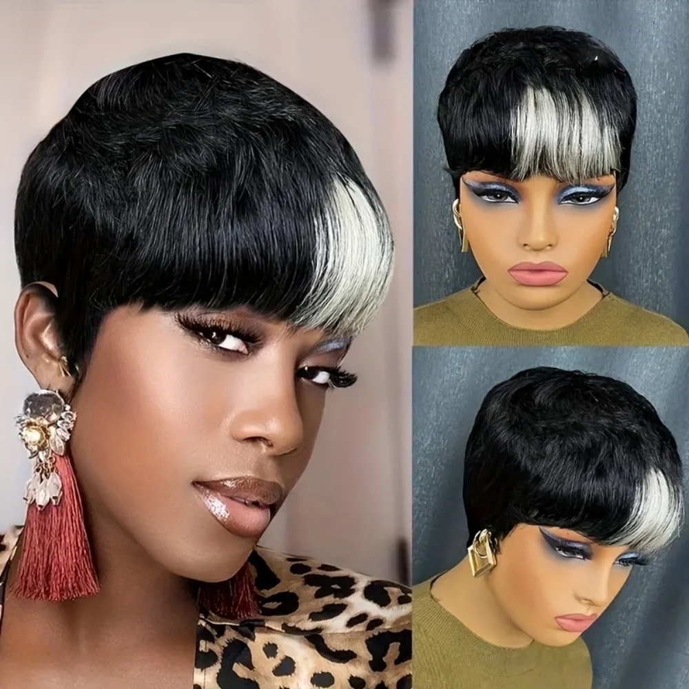 Pixie Cut Wig Human…