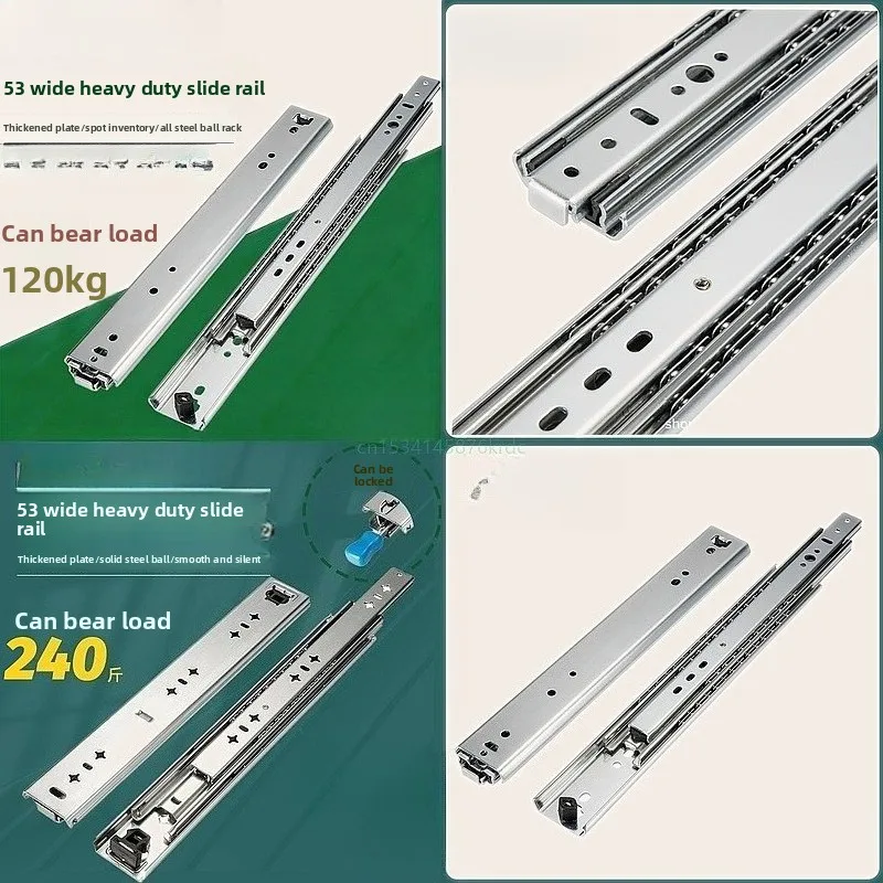 10-60-stainless-steel-drawer-slides-soft-close-drawer-track-rail-sliding-three-section-cabinet-slides-furniture-hardware