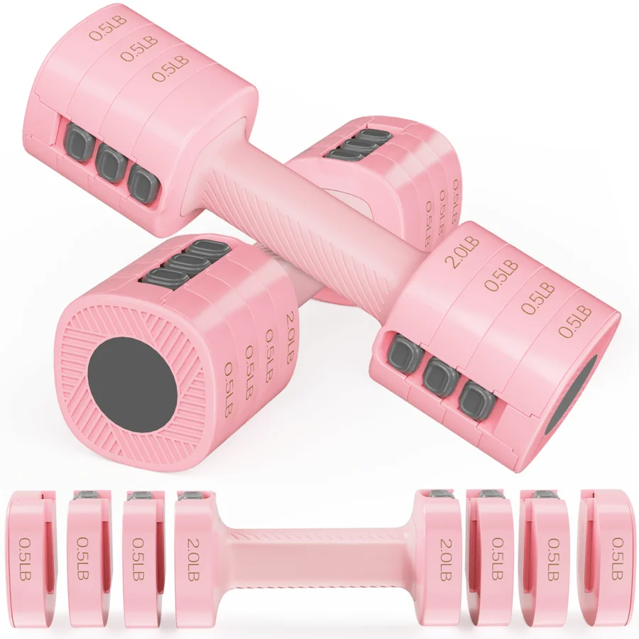 Dumbbell Set - 5lbs*2 Adjustable Dumbbells Set, 4-In-1 Free