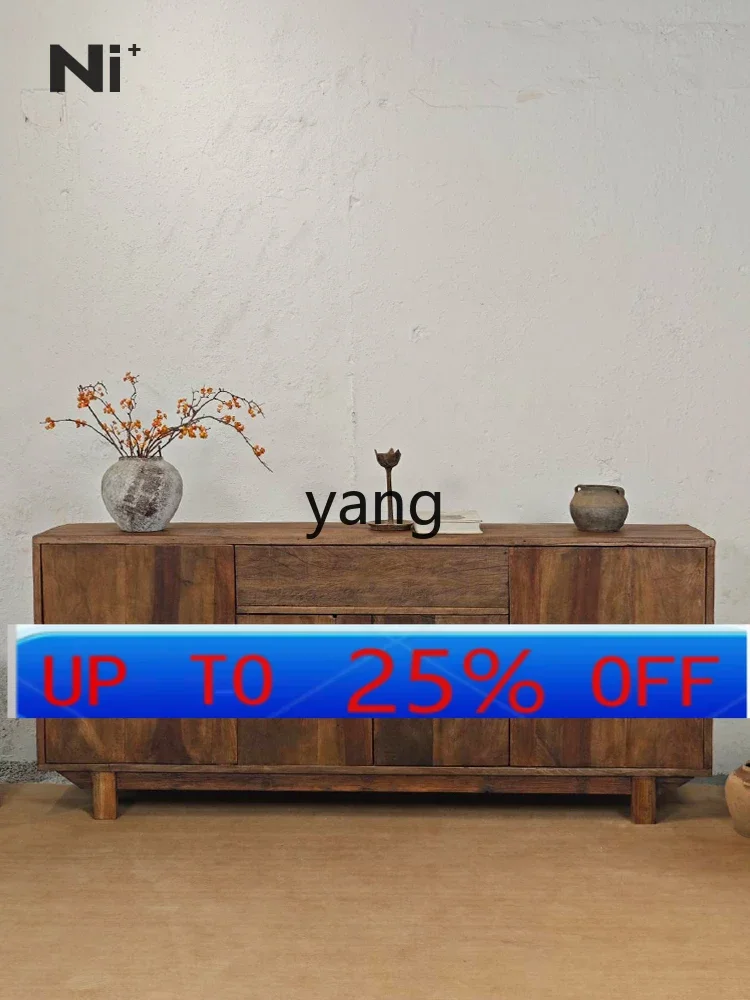 

LH medieval dining side TV cabinet solid wood storage tea cabinet Japanese style