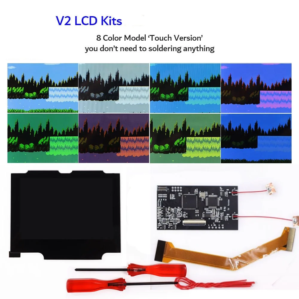 

Комплект сенсорного экрана HISPEEDIDO Touch Version IPS V2 с подсветкой для Game Boy Advance SP, для консоли GBA SP
