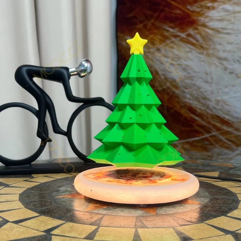 

Holiday Decoration Mini Christmas Tree Desktop Light Emitting Diode Ambient Light Maglev Christmas Tree Gifts