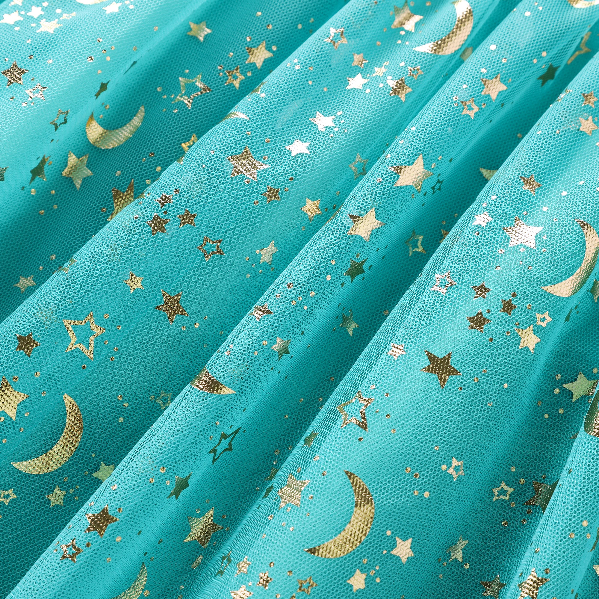 Mädchen Herbst Neue Baumwolle bestickt Cartoon Einhorn Mesh Kleid – Detail 14