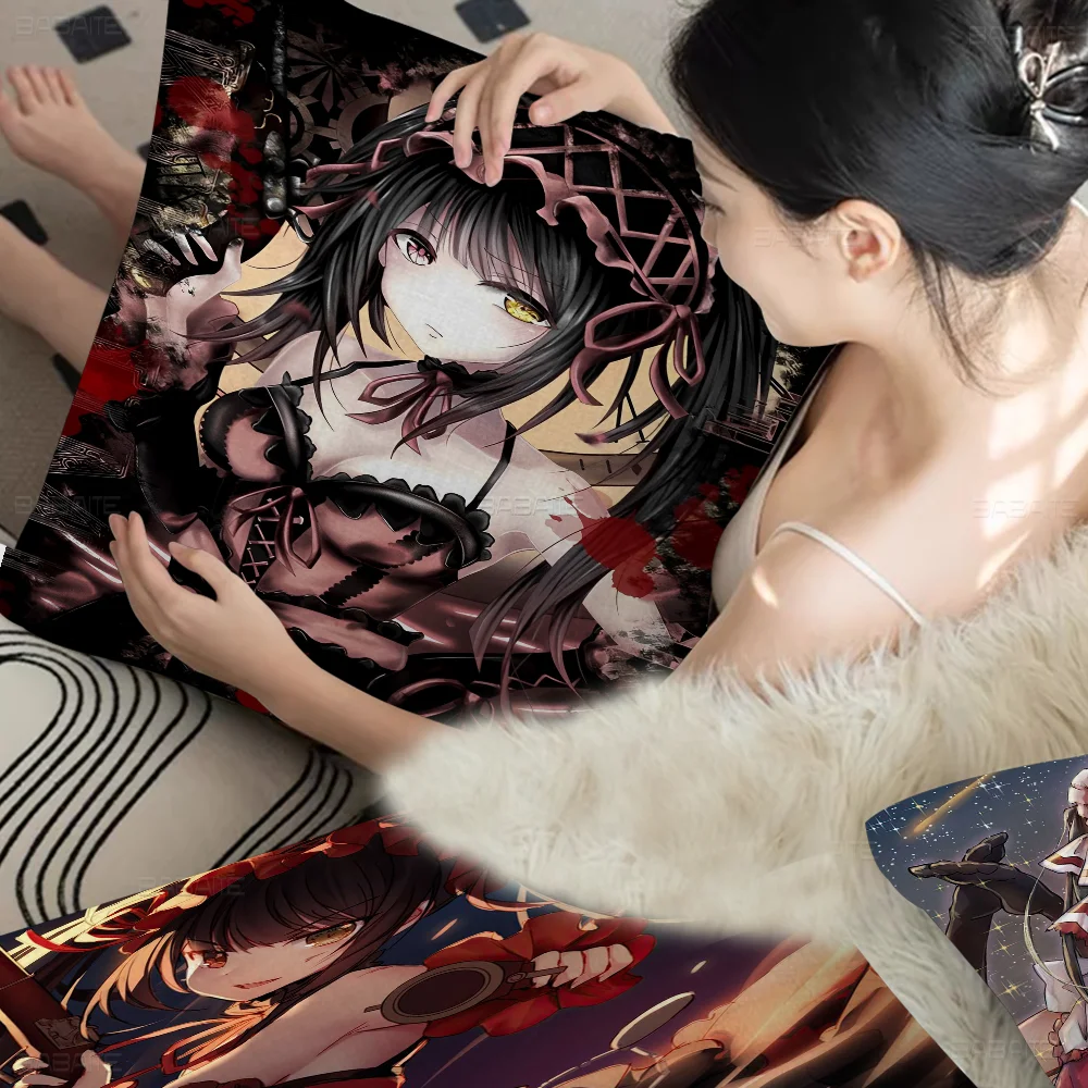 Tokisaki Kurumi Cushion Cover Decorative Pillow Sofa Home Decor Case Pillow Cases