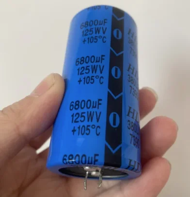 

2pcs 125V6800UF 6800UF 125V aluminum electrolytic capacitor 35x70mm