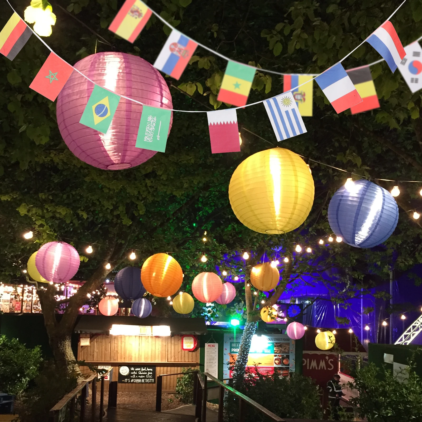 

String Flags Polyester Country Banners Decorative Party Bar Hanging Banner for Outdoor Indoor
