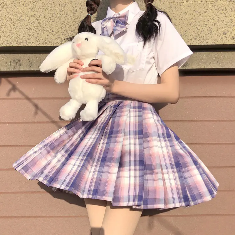 Japanse School Kostuum Pak Jk Uniform Sailor Seifuku Meisje Rok Set Geruite Rok Set Student Plooirok School Kleding