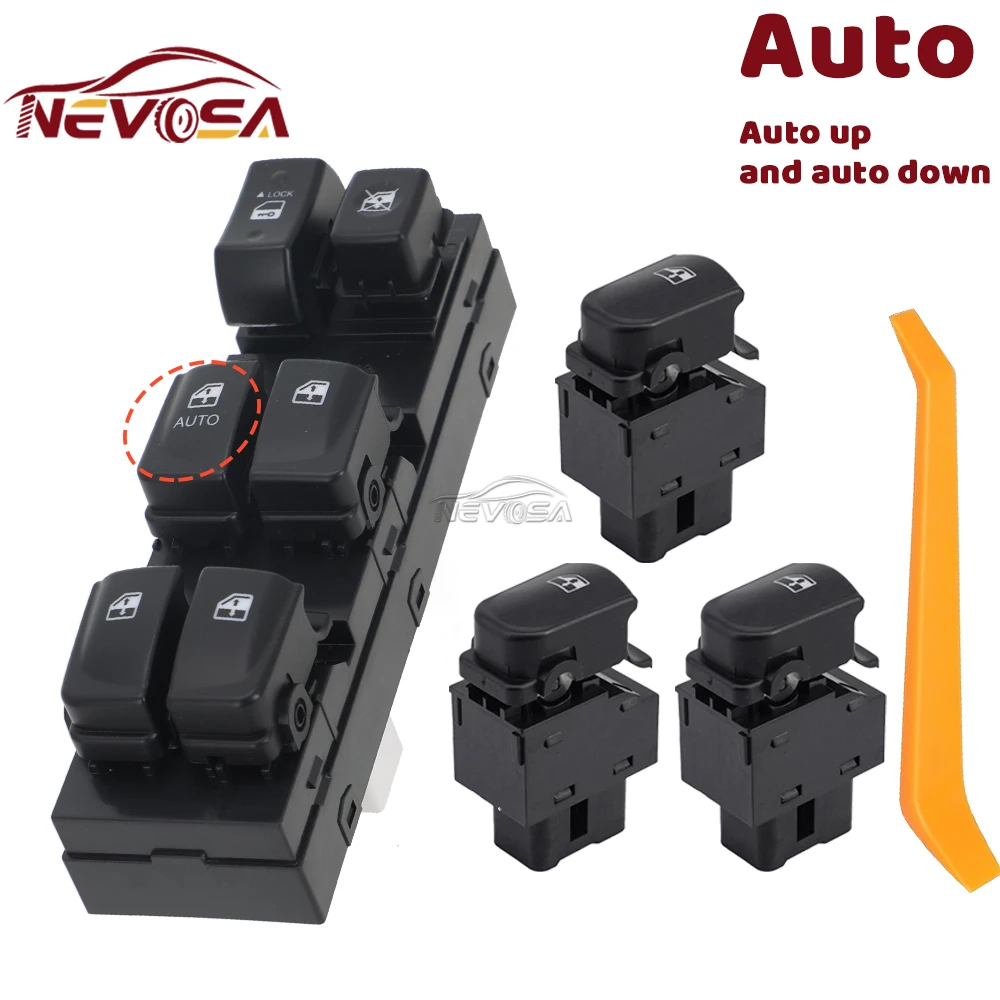 Left Hand Driver For Hyundai Elantra HD 2007 2008 2009 2010 Electric Main Power Window Control Switch Glass Button 93570-2H110
